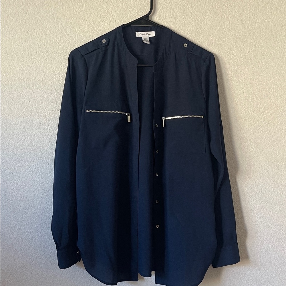 Calvin Klein Navy Button Down Shirt